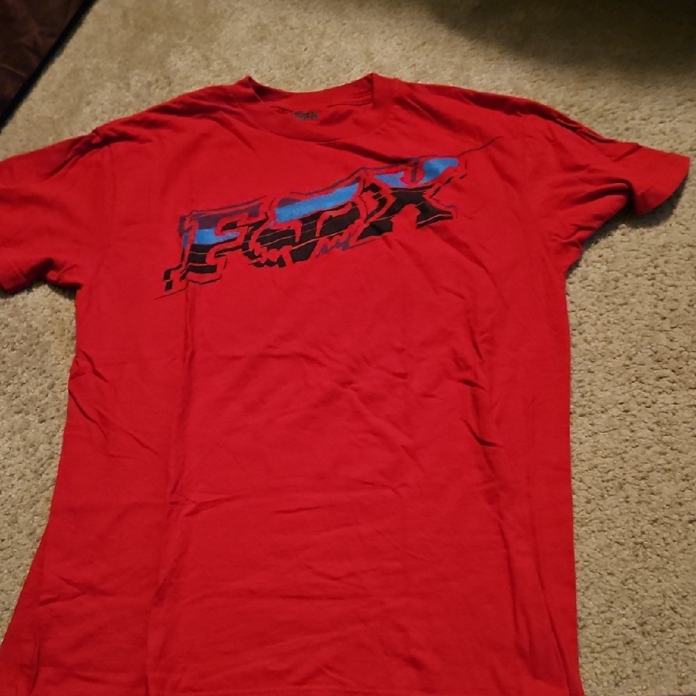 Vintage Fox Mens Red and Blue GraphicTee